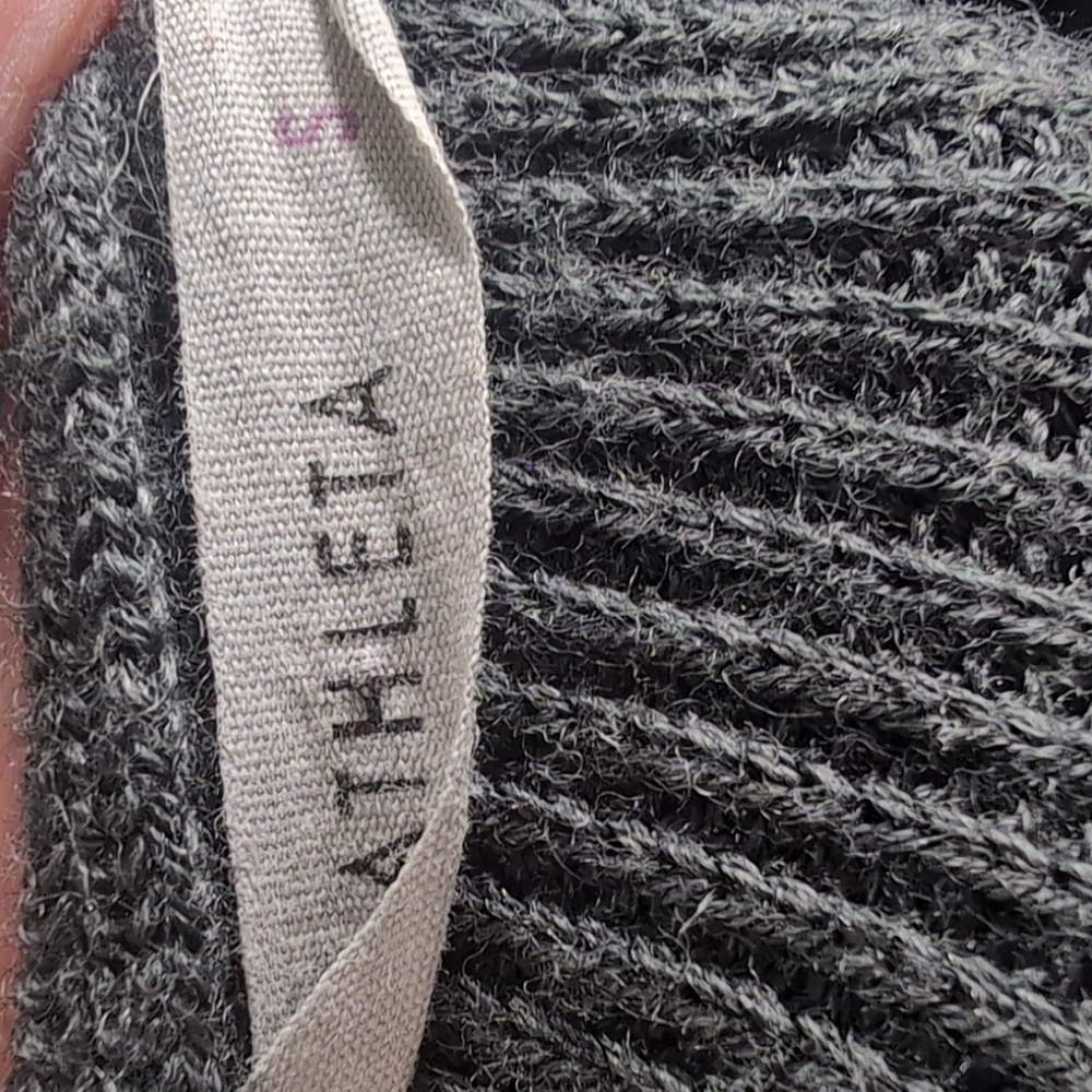 Athleta Vneck Long Gray Sweater, Sz. S. - Picture 3 of 4